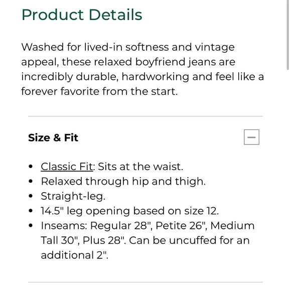 L.L. Bean Women's 207 Vintage Jeans, Boyfriend - Picture 11 of 12